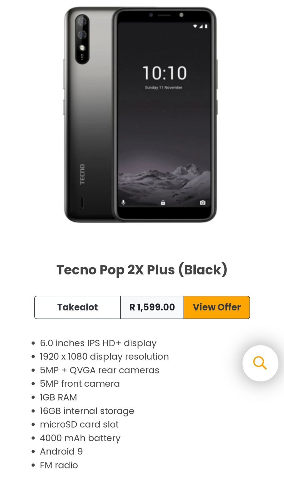 tecno pop 2x plus