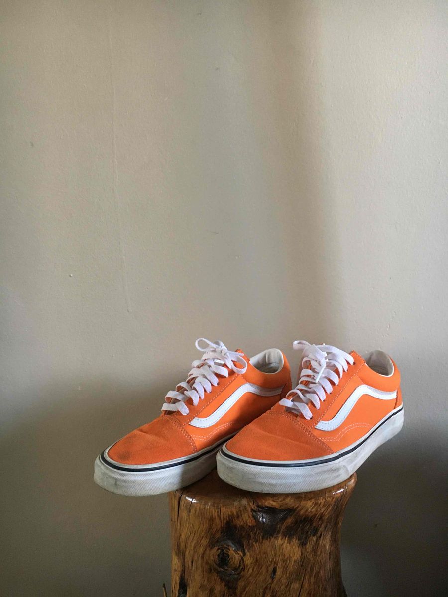 Bright discount orange vans