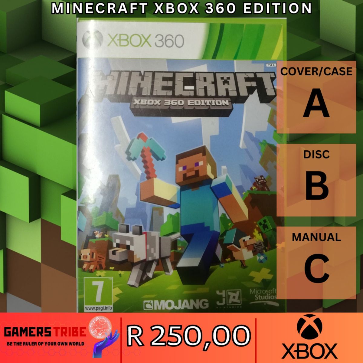 Minecraft xbox 360 sale manual