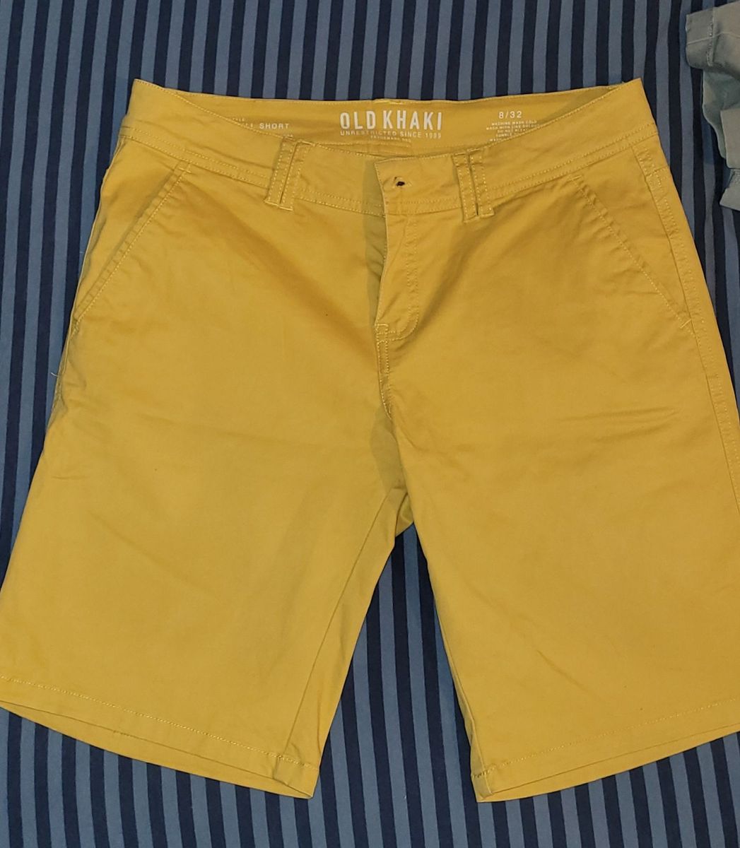 Yellow online khaki shorts