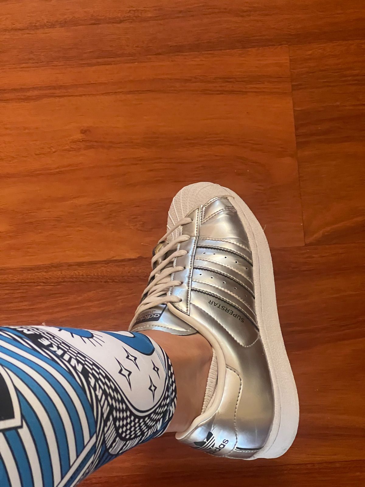 Women Silver adidas superstar. Worn 3 times. Yaga SA