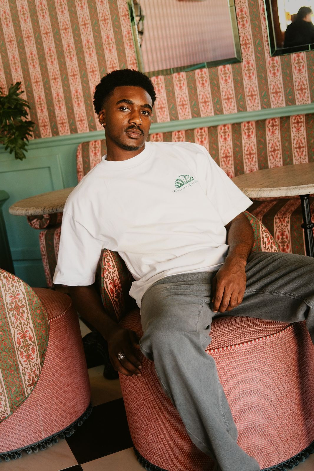 Croissant boxy tee from Dantel