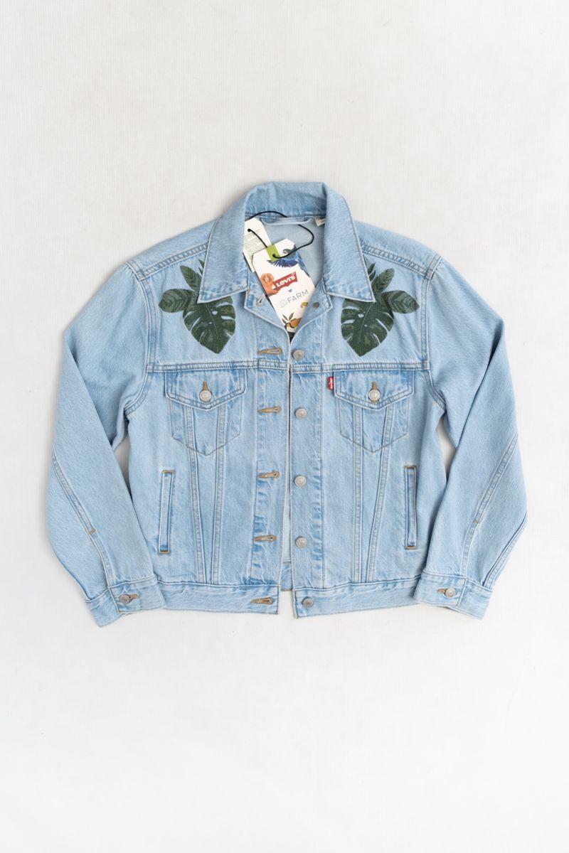 Zip Slim Trucker Jacket - Dark Wash