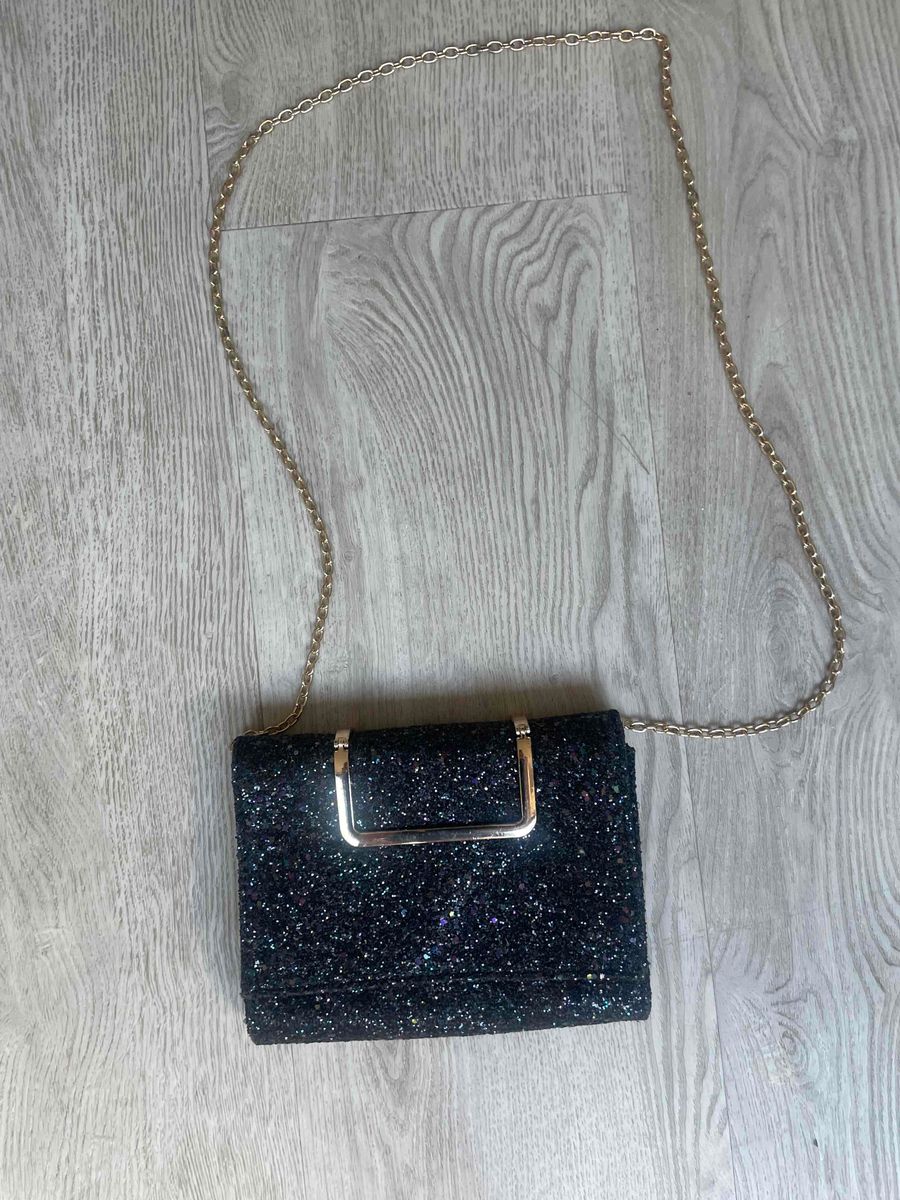 Black sparkly handbag sale