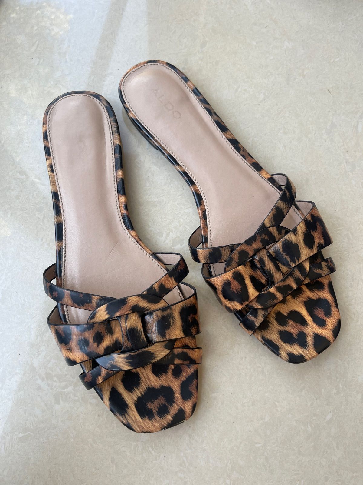 Aldo on sale leopard sandals