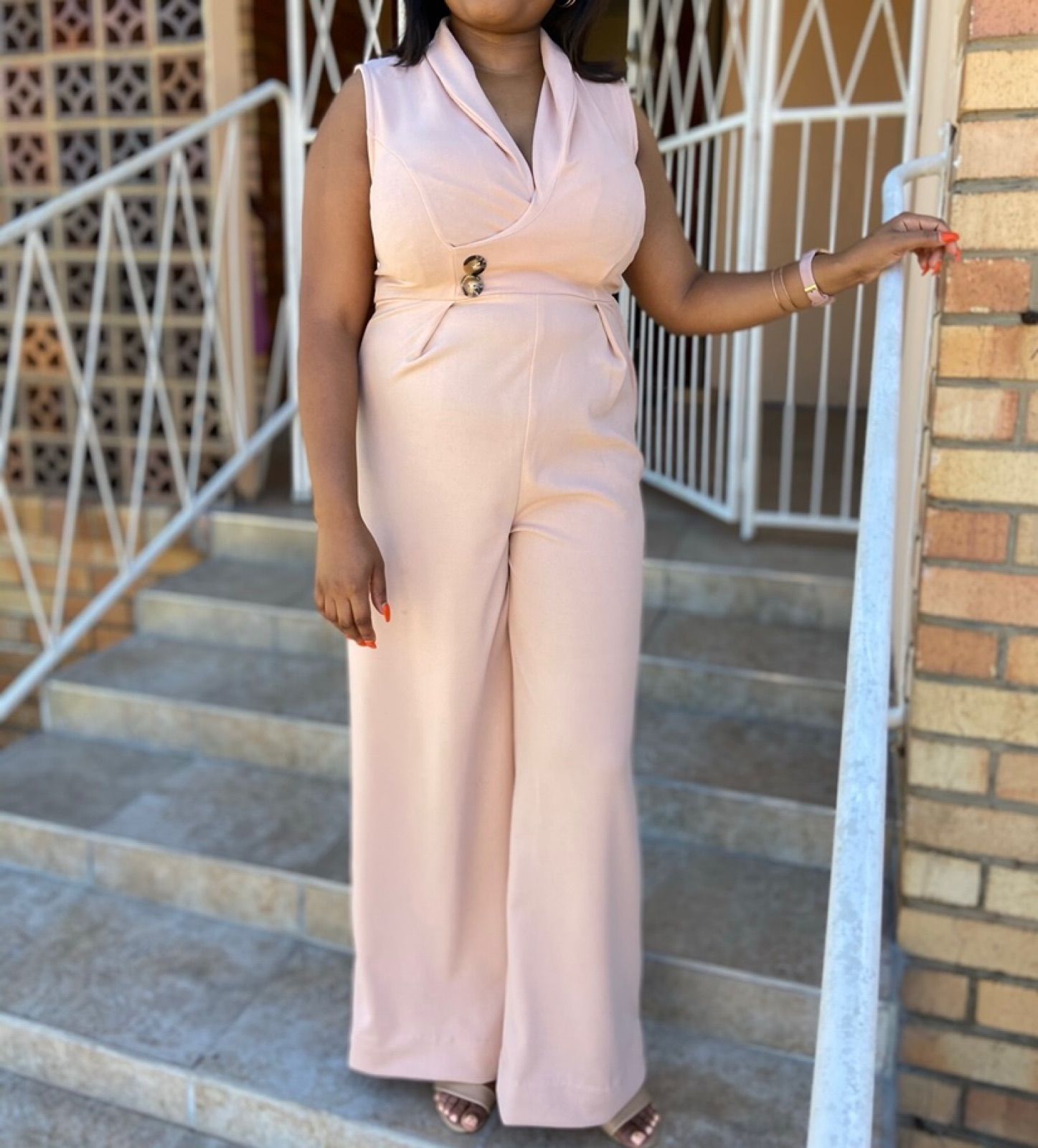 all pink jumpsuit