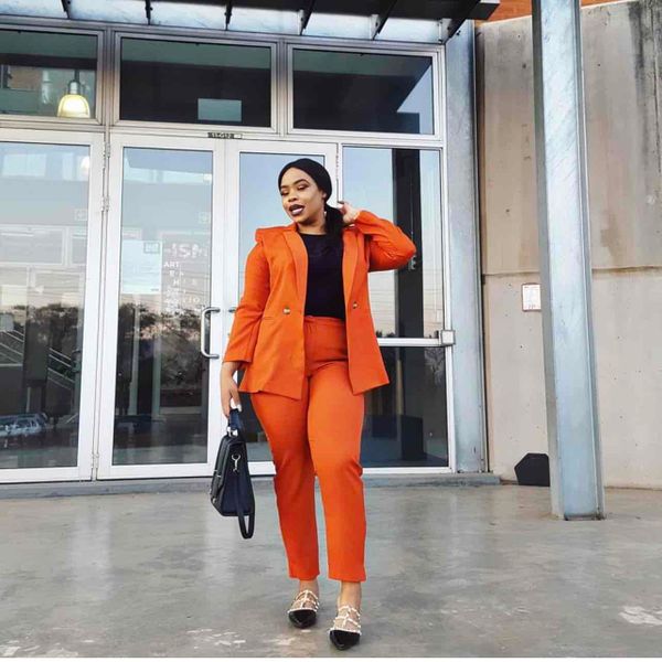 Women's Burnt Orange Suit Jacket
