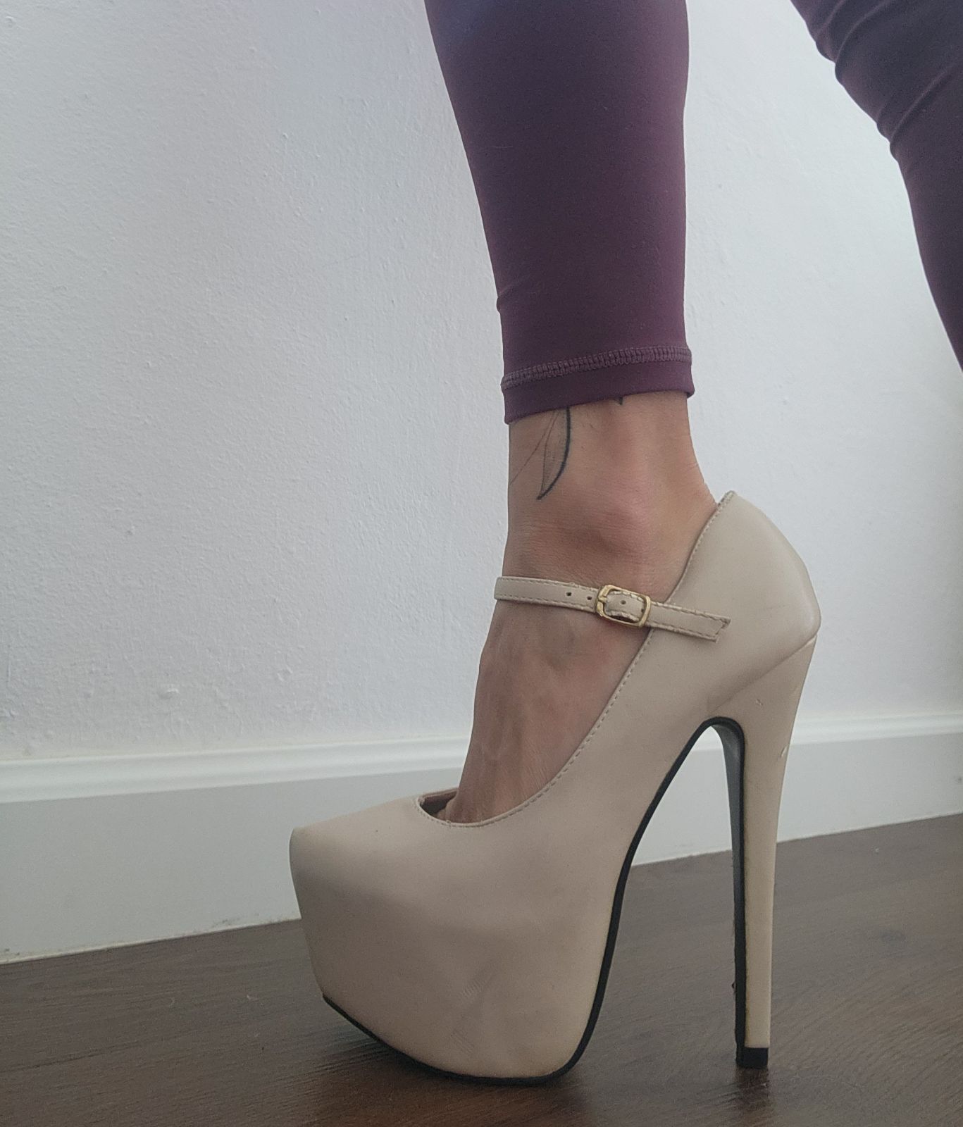 Womens nude platform on sale heels