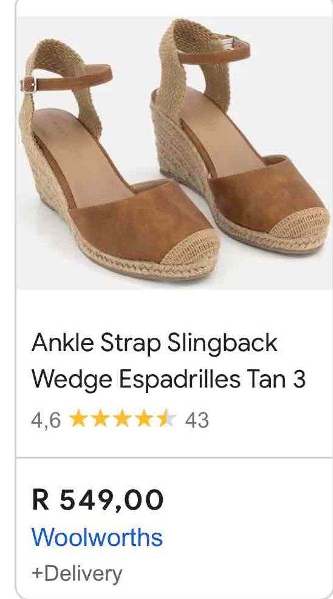 Women Woolworths wedge heels. Basically new Yaga SA