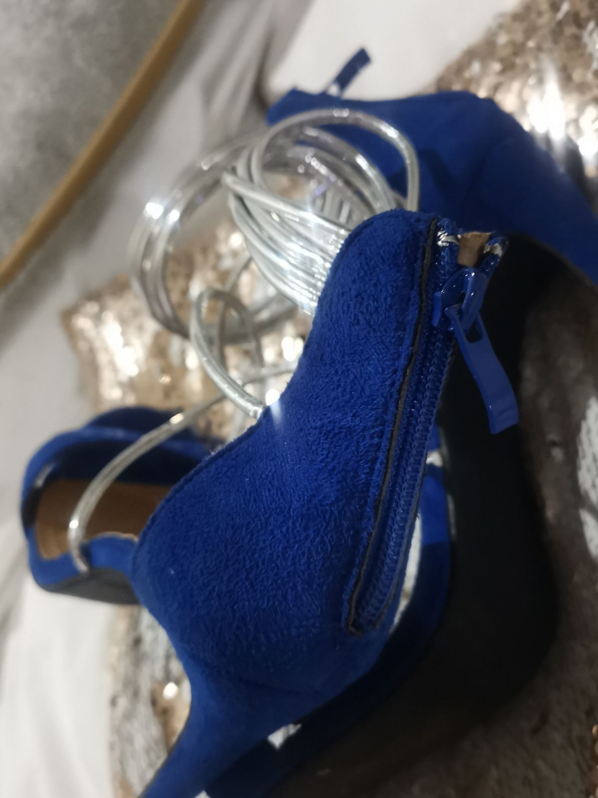 Royal blue hot sale diamond heels