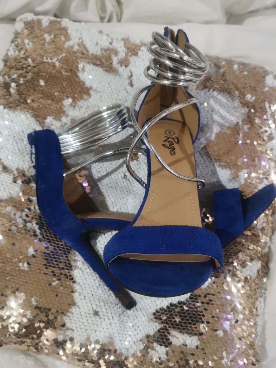 Women Royal blue and silver stunning heels si Yaga SA