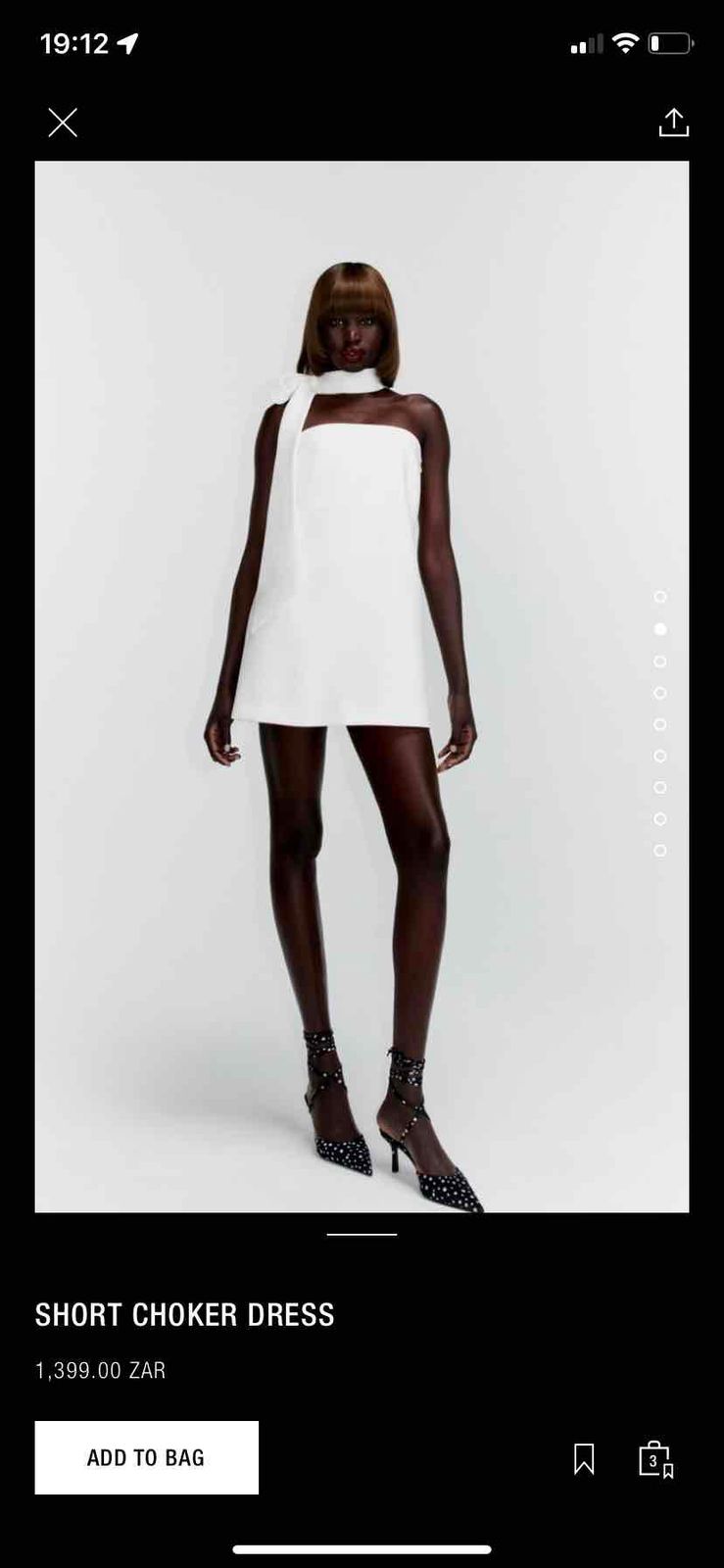 short choker dress zara