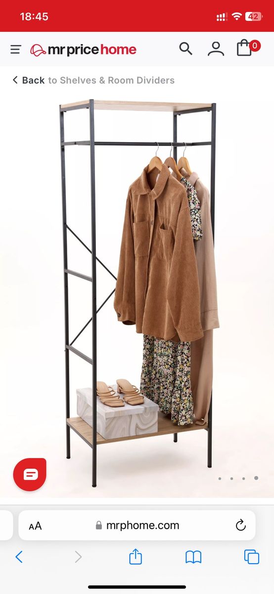 Coat rack from Mr Price home very good condition. Only used for 1 month. Assembled but can be disas