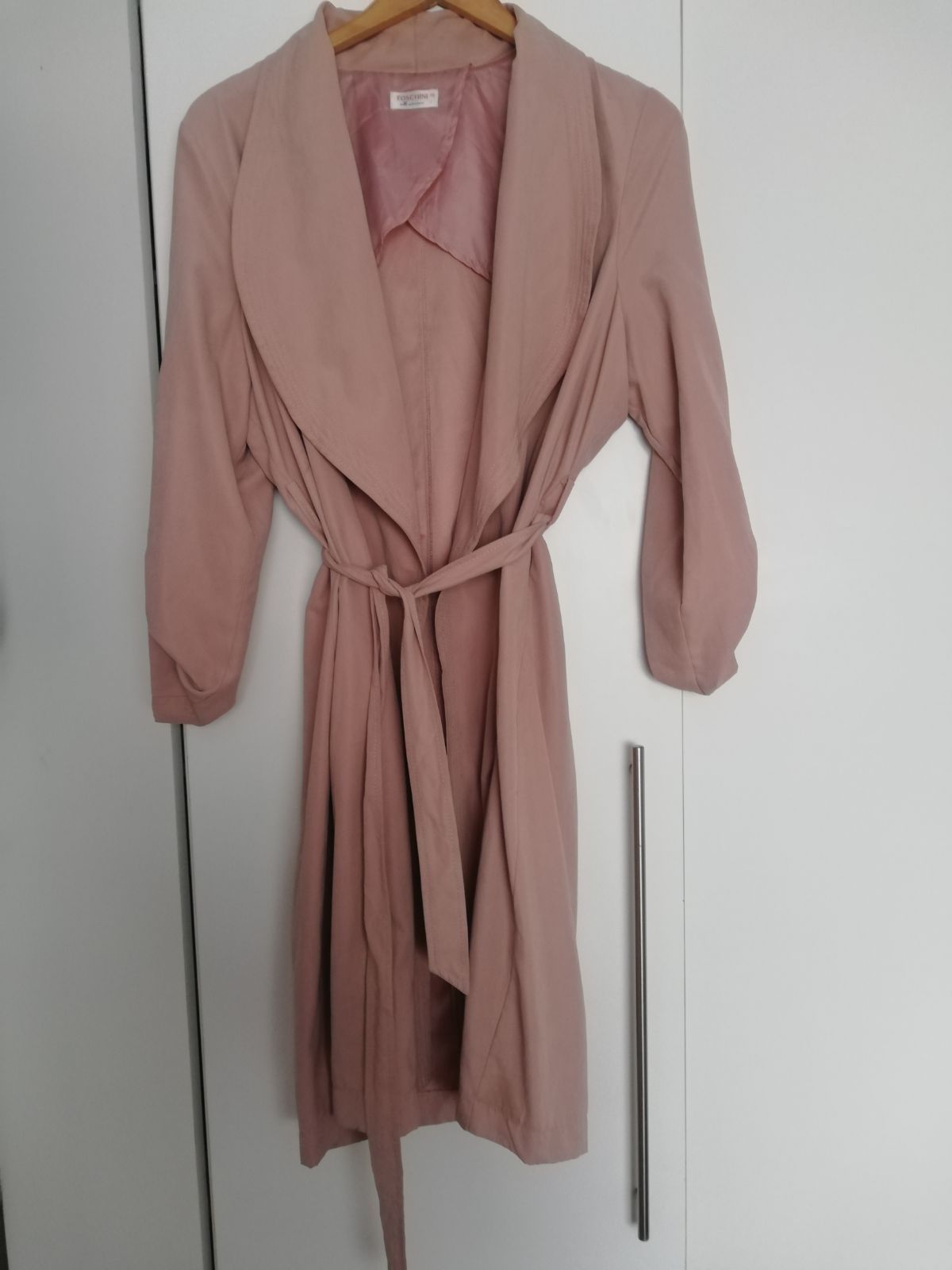 Dusty pink duster top coat