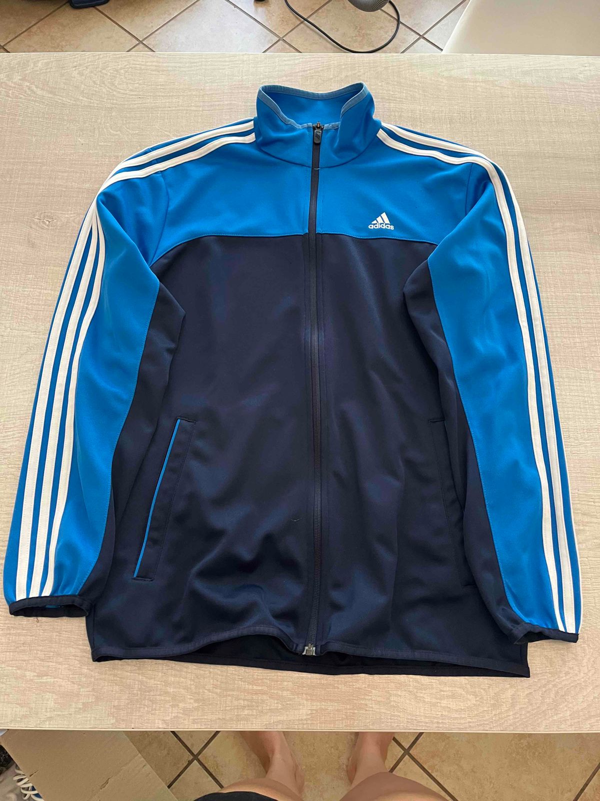 Adidas track jacket navy blue best sale