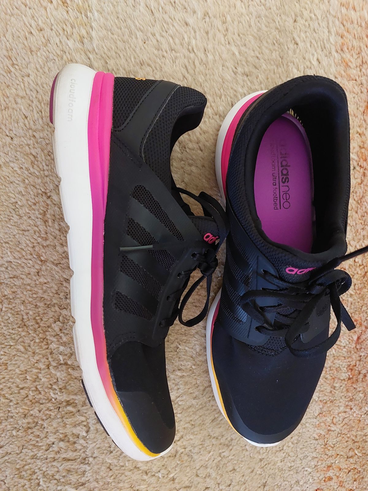 Adidas neo shop pink and black