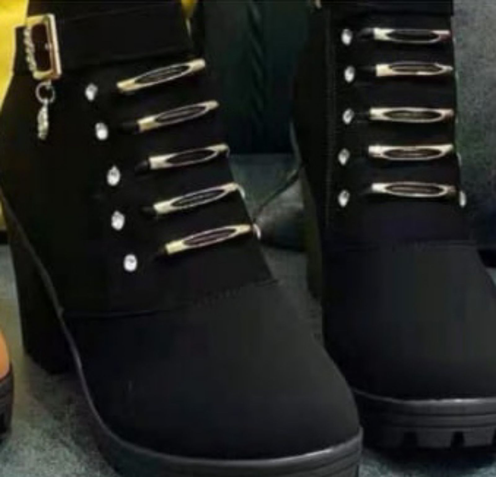 Women Ladies Black ankle Boots Regular size B YAGA