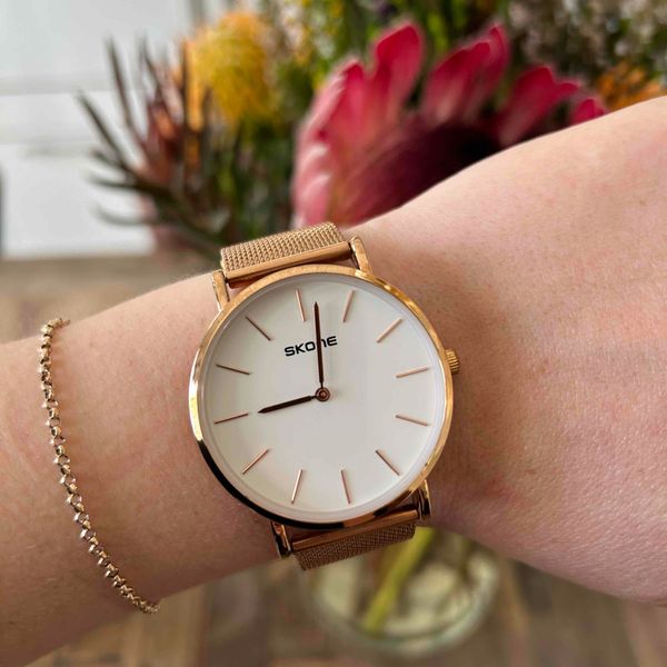 Skone deux rose gold watch