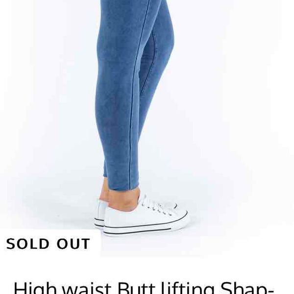 High waist Butt lifting Shaping jeans/Jeggings - Light blue