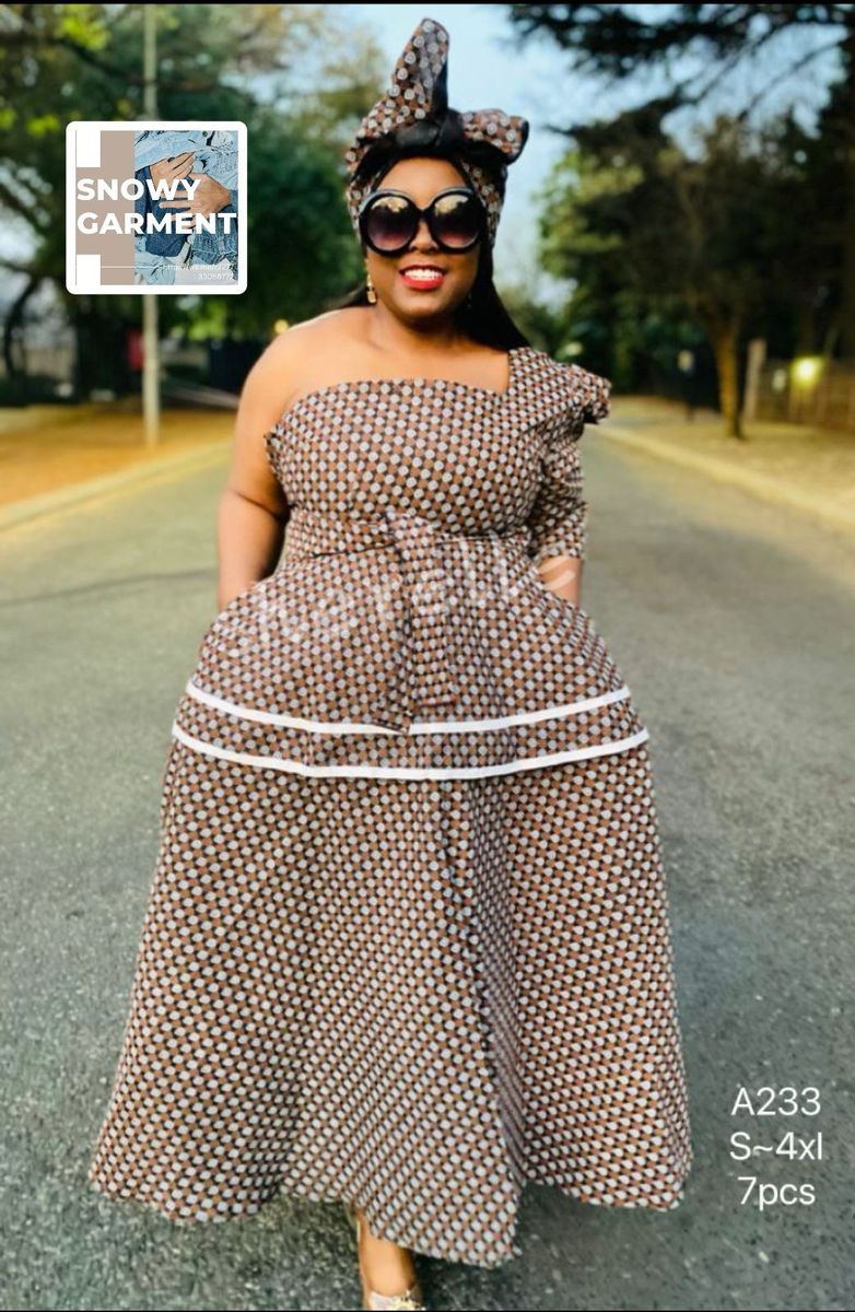 brown shweshwe dresses Traditional Shweshwe-Inspired Outfits from South Africa