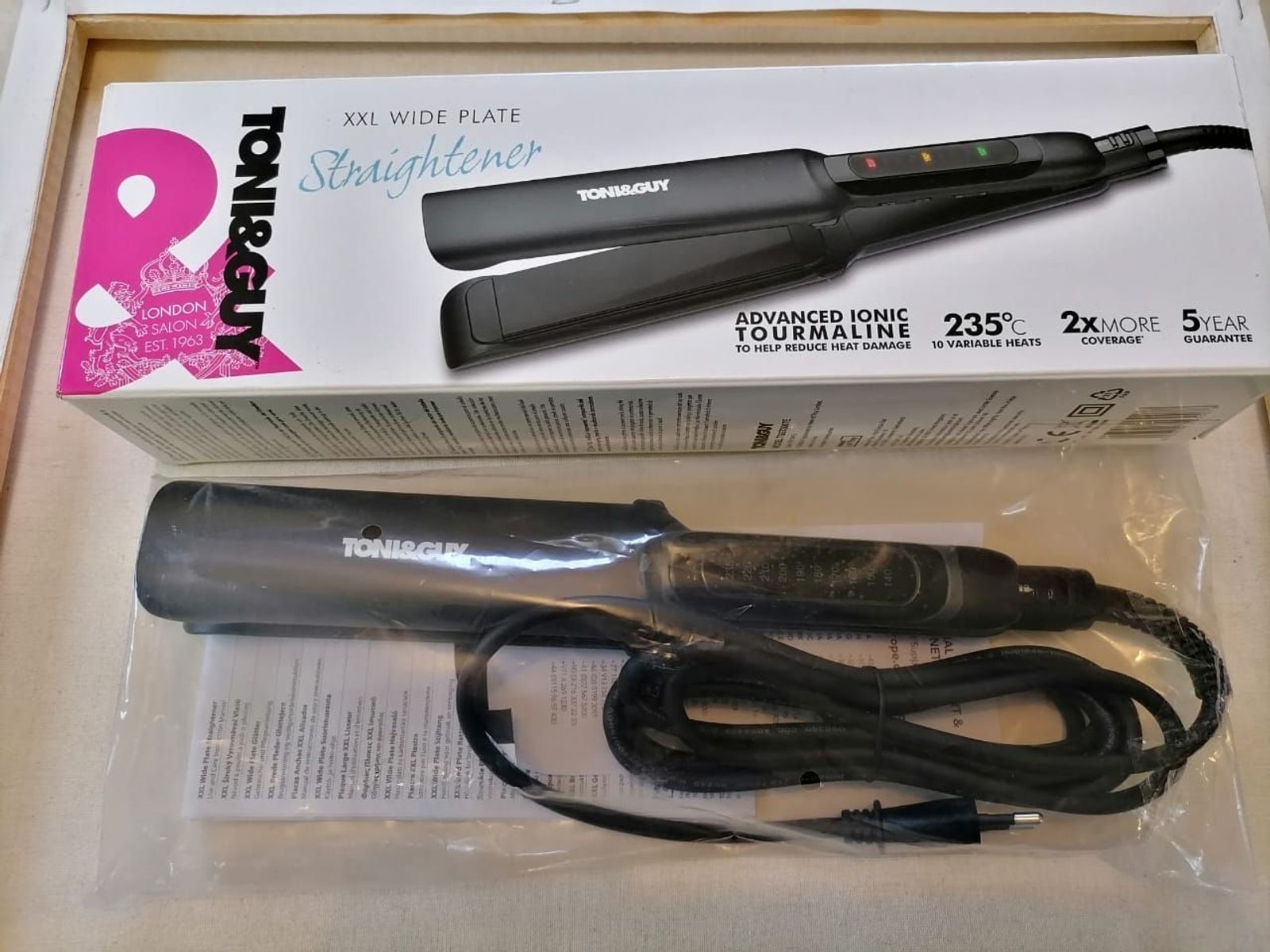 Toni&guy xl wide plate straightener sale