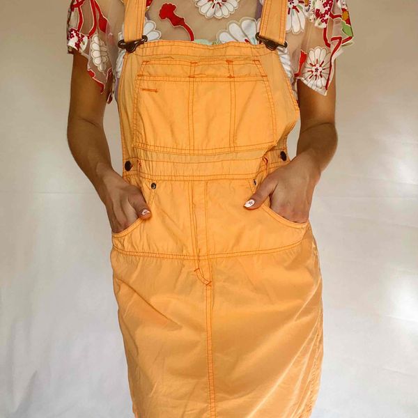 Orange sales dungaree dress