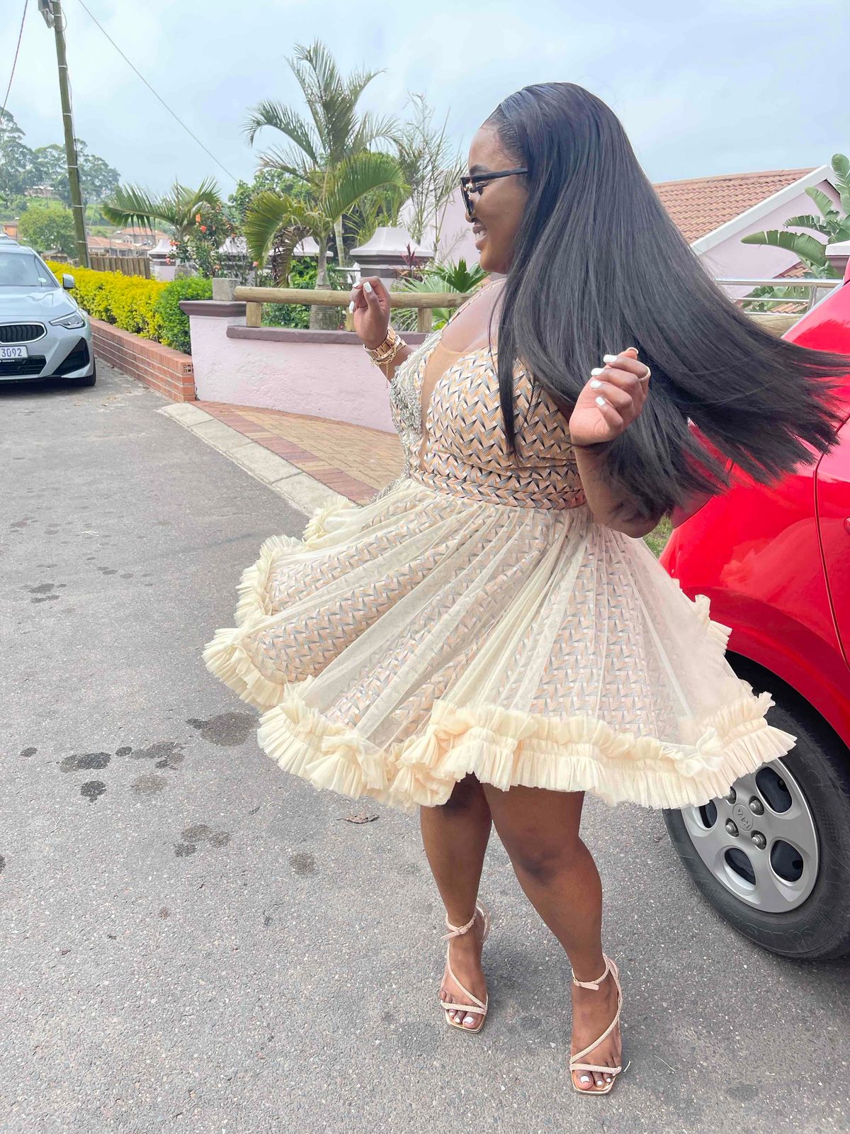 beige shweshwe dresses Bonang Shweshwe Dress: A Luxurious Fashion Apology