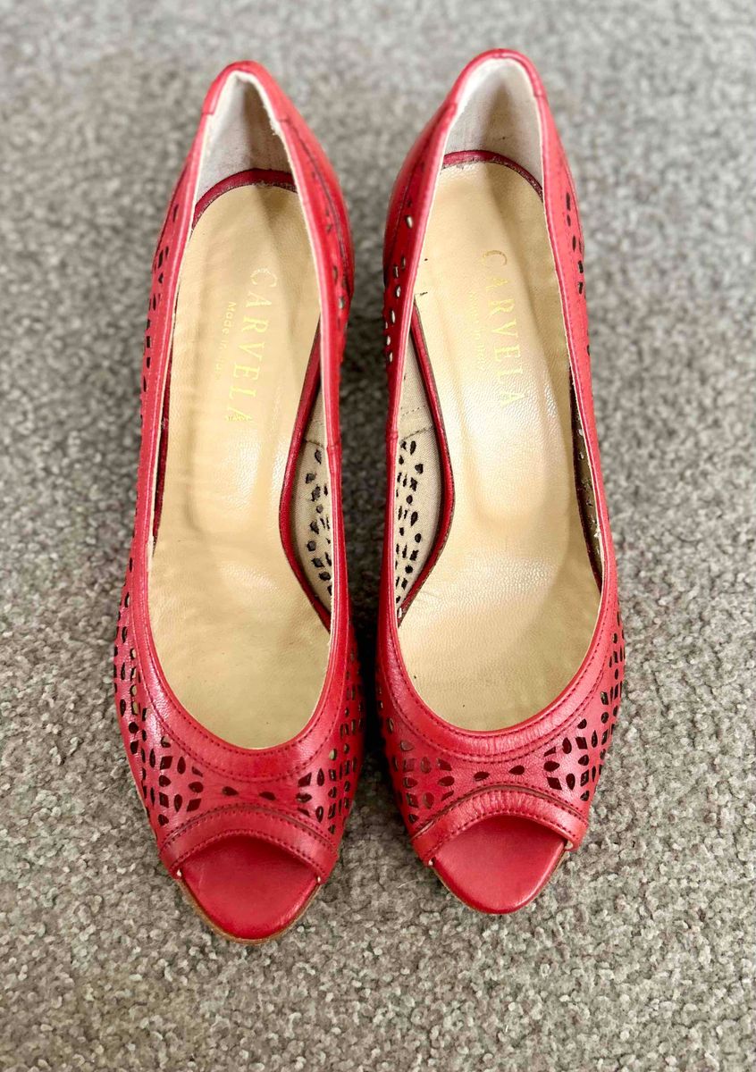 Carvela peep 2025 toe heels