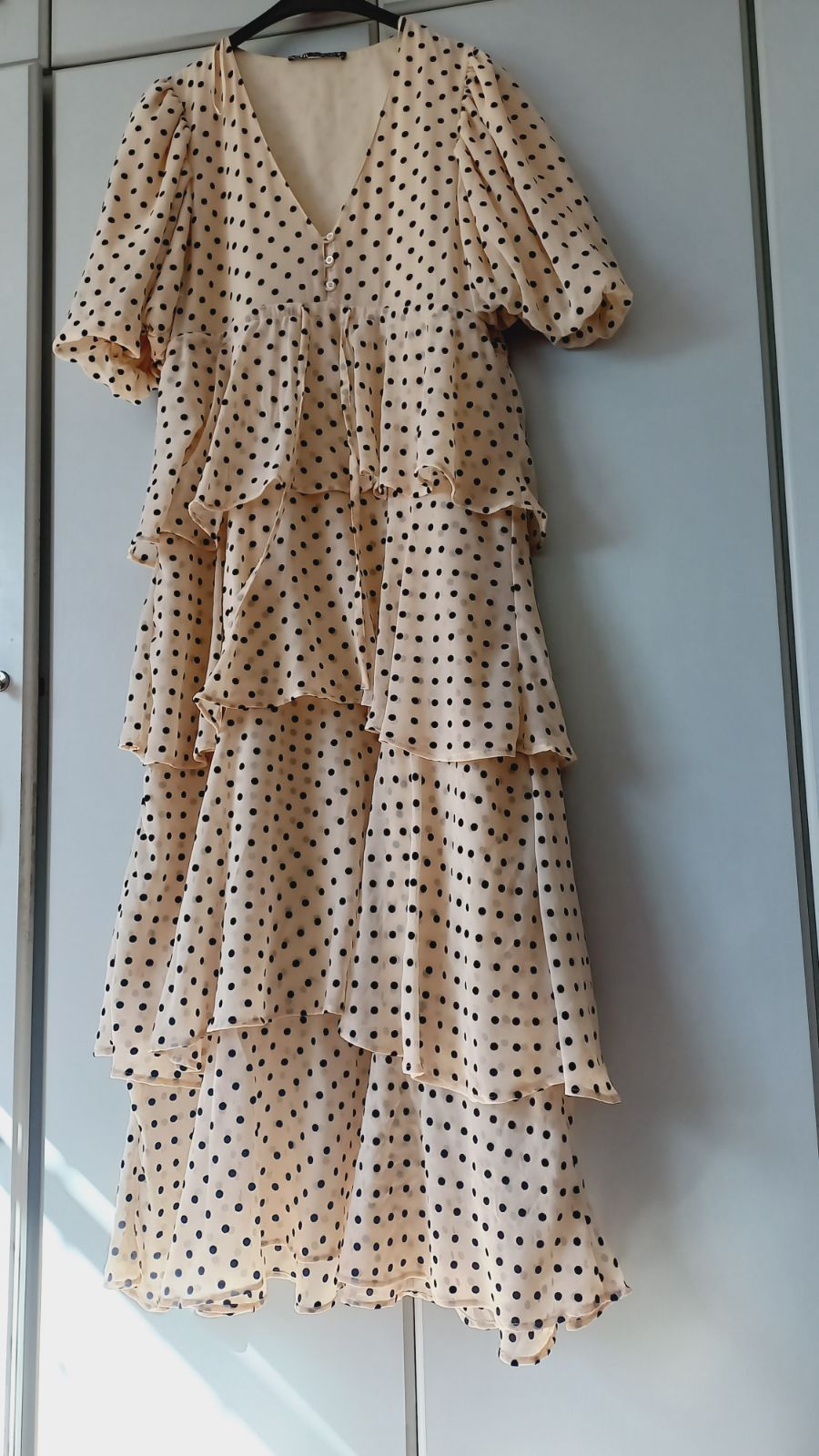 Women | ZARA tiered polka-dot dress. Lovely det | YAGA