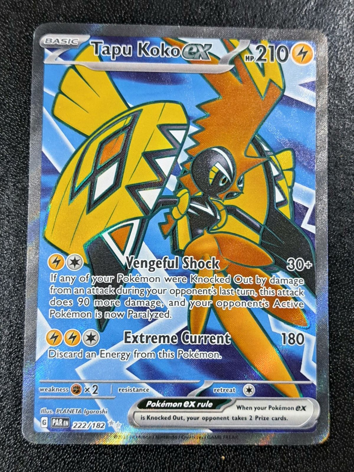 Tapu Koko ex - 222/182 - Full Art Secret Rare