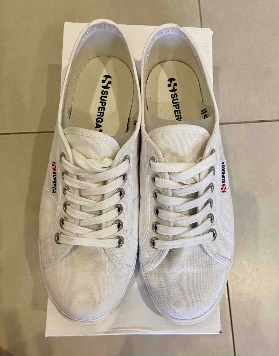 Women White Superga Slimline 2950 COTU Worn Yaga SA