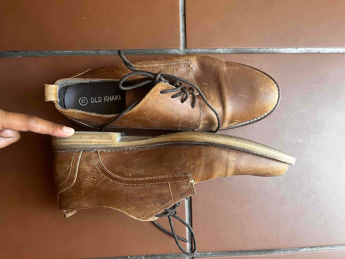 Old khaki 2025 formal shoes