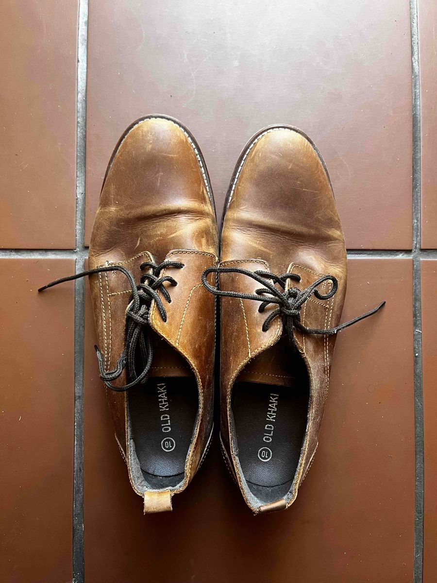 Old khaki men's shoes clearance
