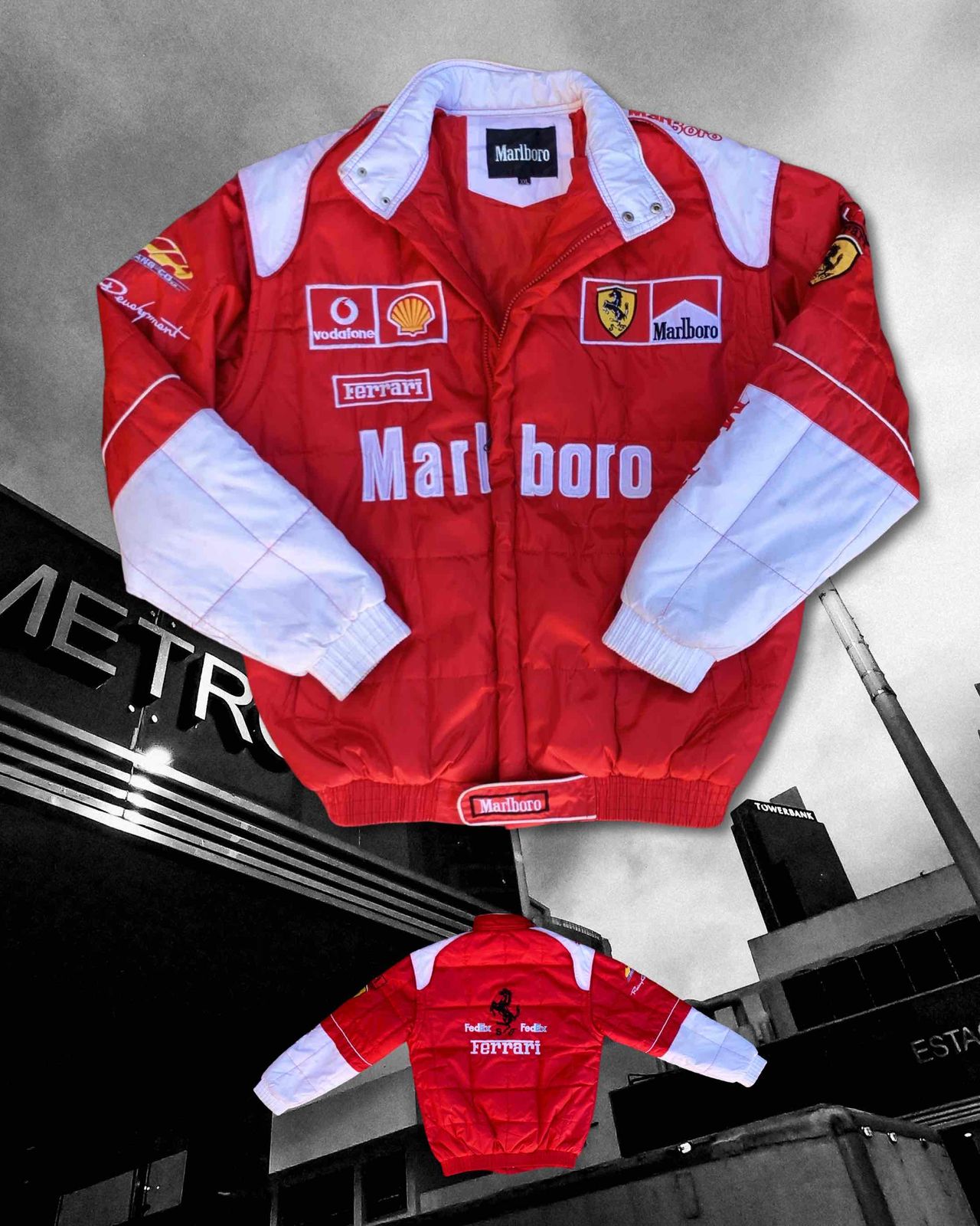 Men Ferrari and Marlboro 90s F1 Jacket Yaga SA