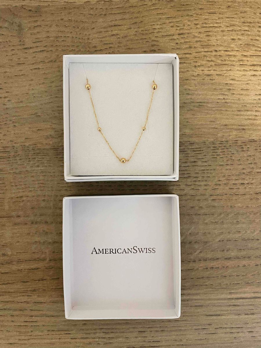 Women American Swiss solid gold necklace ret Yaga SA