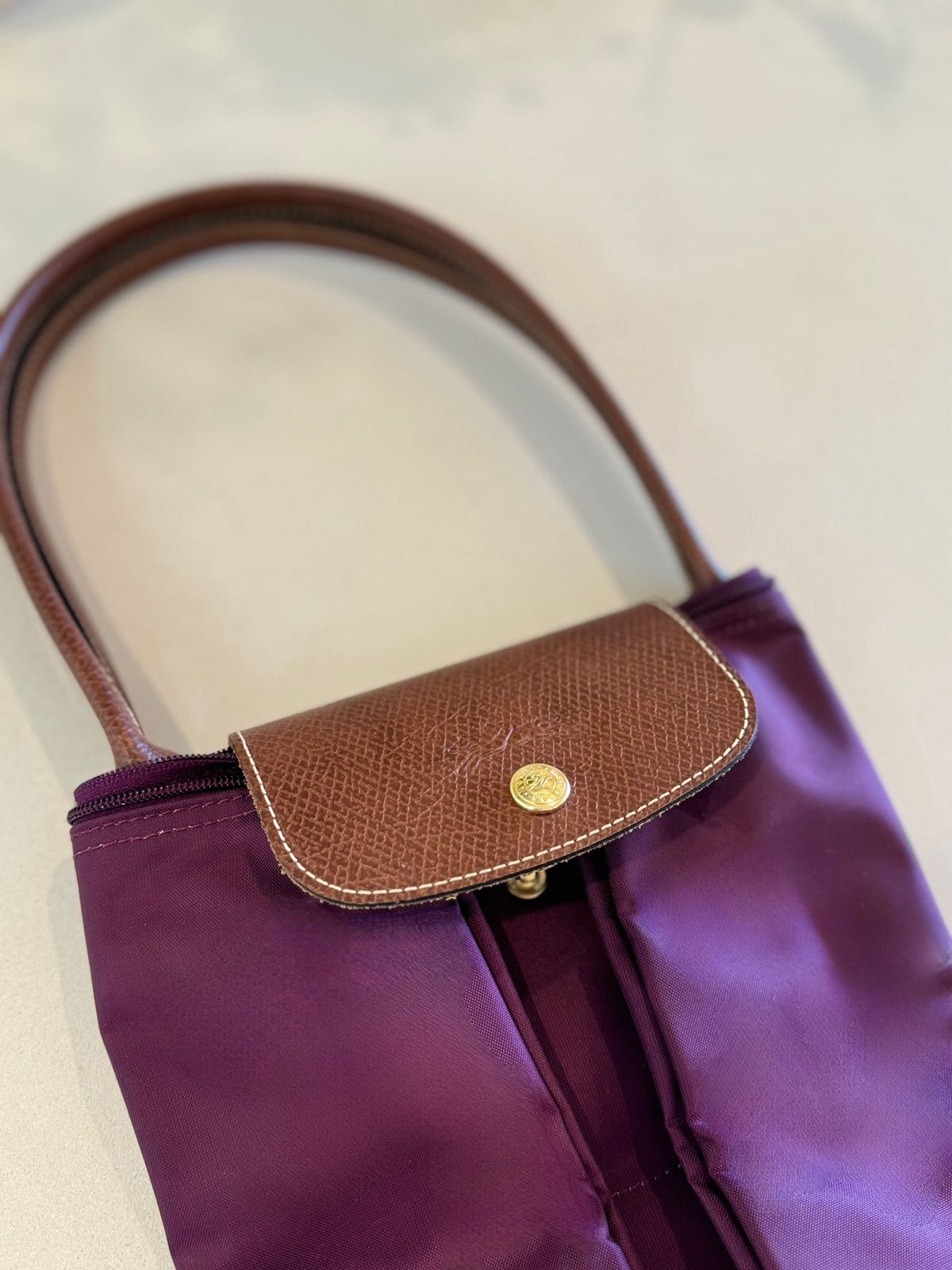 Women | STUNNING Deep Purple Longchamp Le Pliag | YAGA