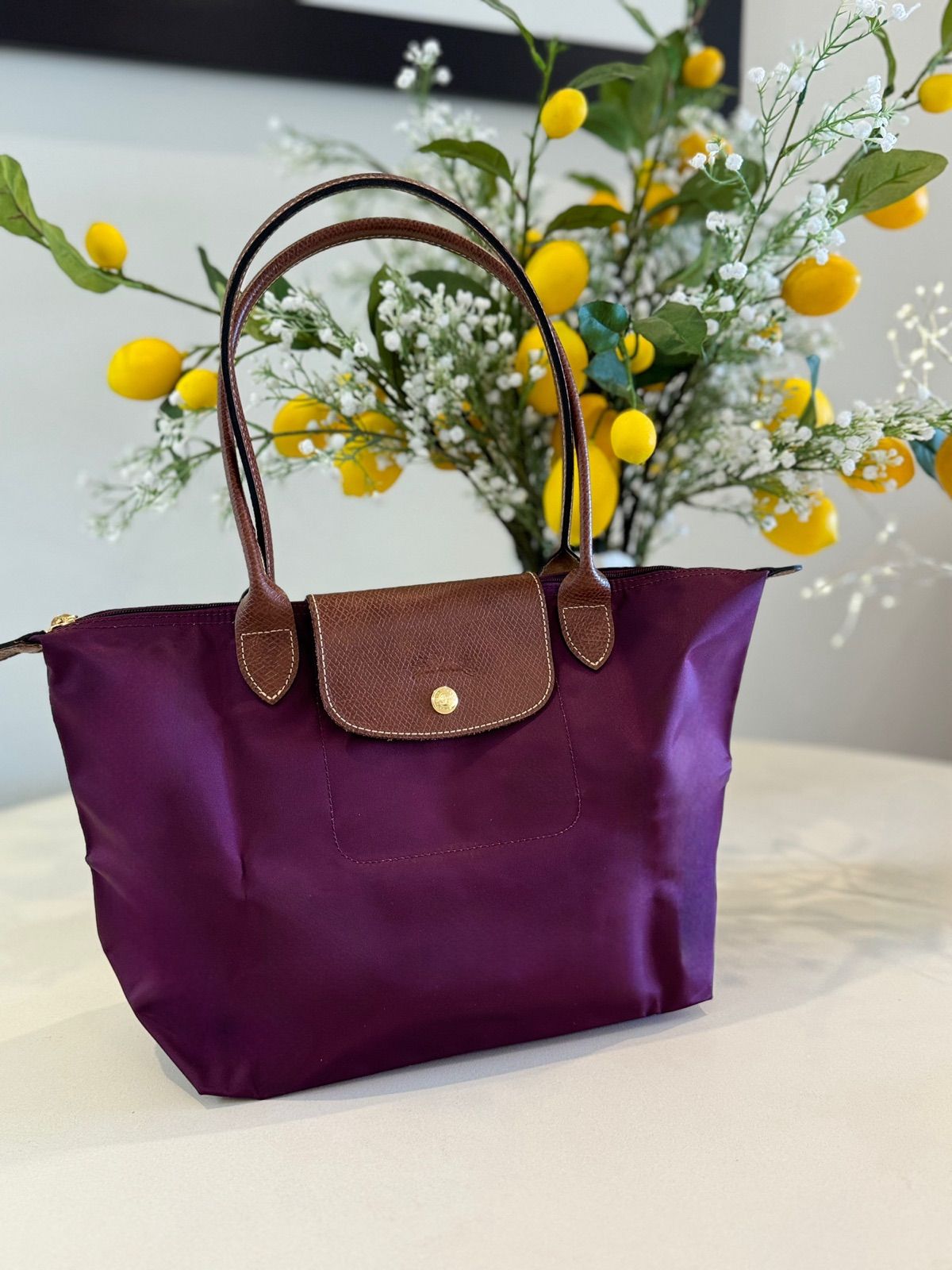 LONGCHAMP 2WAY ショルダーバッグ パープル Le Pliage Women | STUNNING Deep Purple Longchamp Le Pliag | YAGA