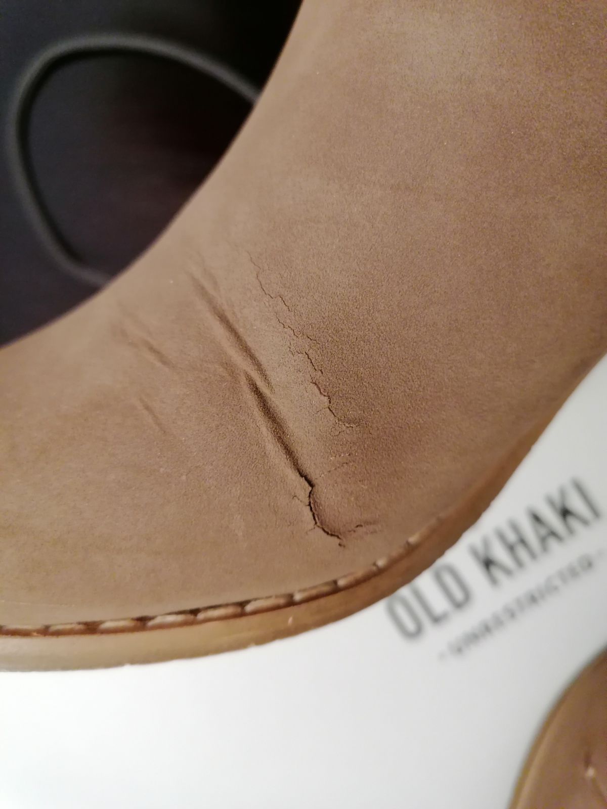 Women Old Khaki Ankle Boot with Zip Detail D Yaga SA