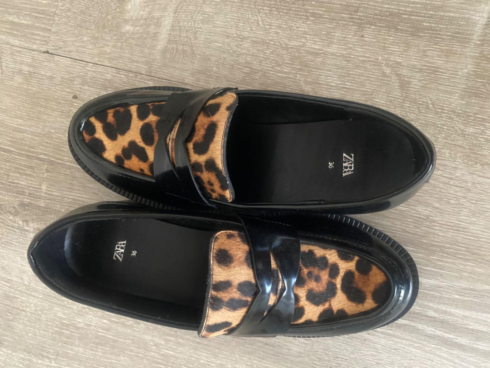 Leopard hot sale loafers zara