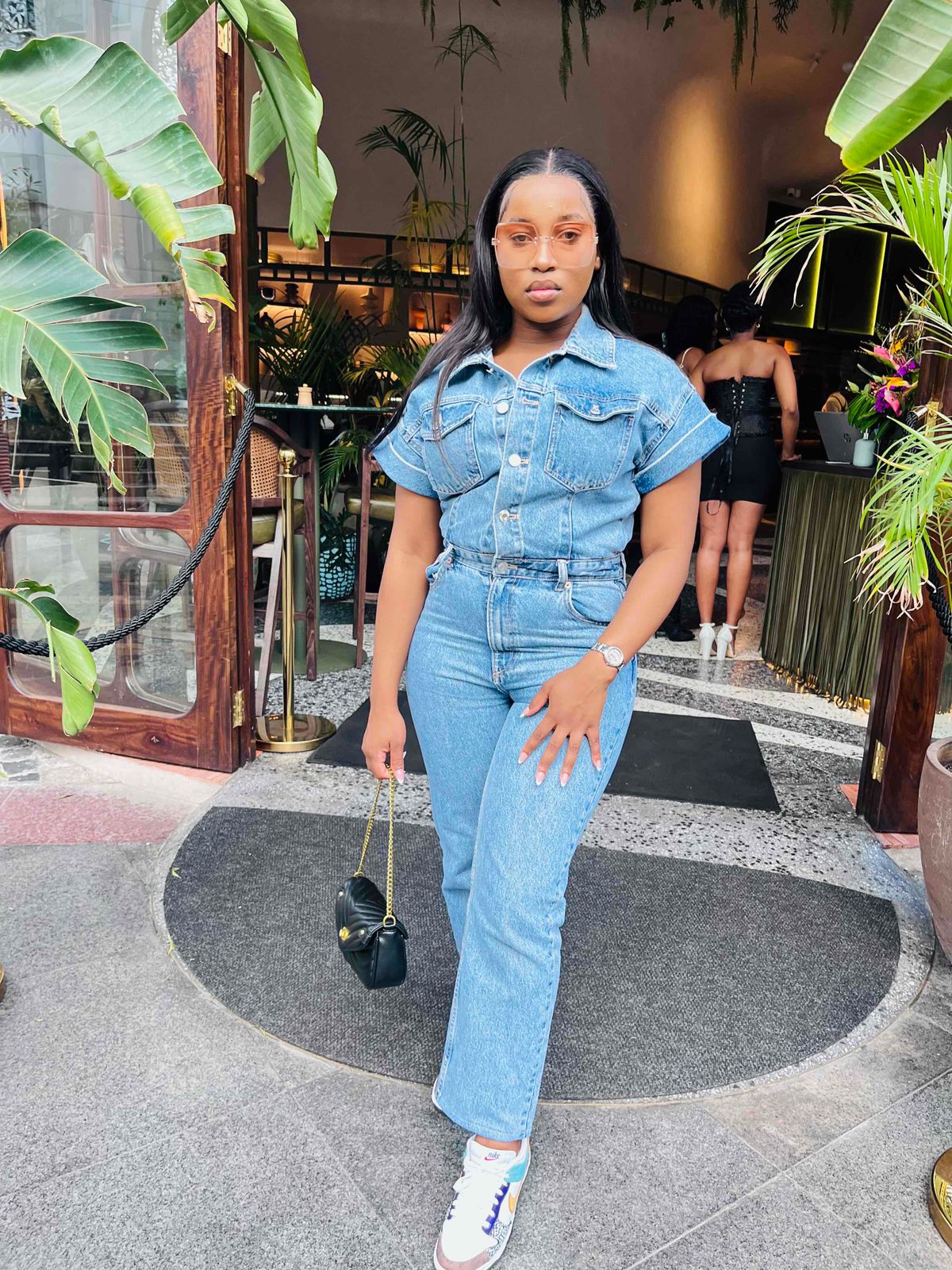 Zara + Denim Jumpsuit