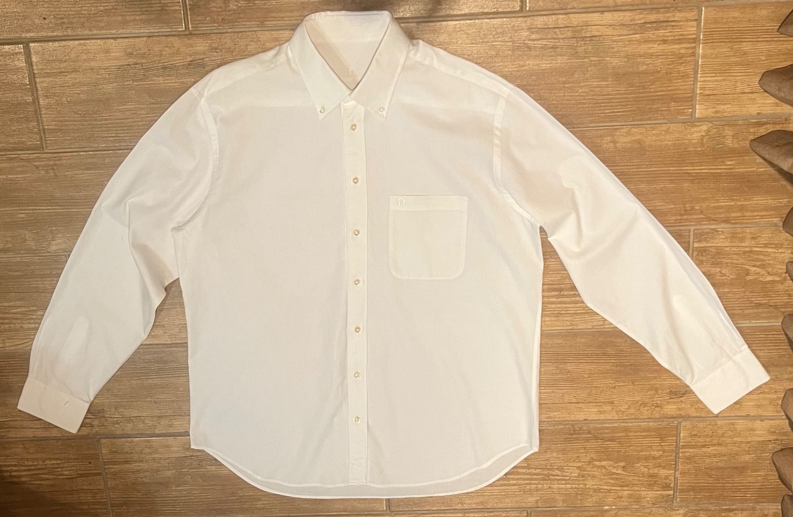 etienne aigner dress shirts Etienne Aigner Dress Shirt Mens 16.5 34/35 Gray Solid Regular Fit Long  Sleeve