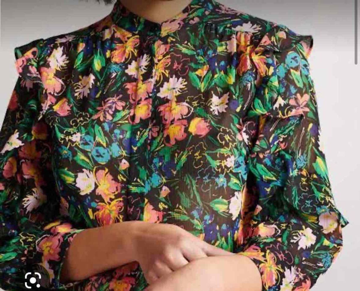 Women Brand new Ted Baker black floral blouse Yaga SA