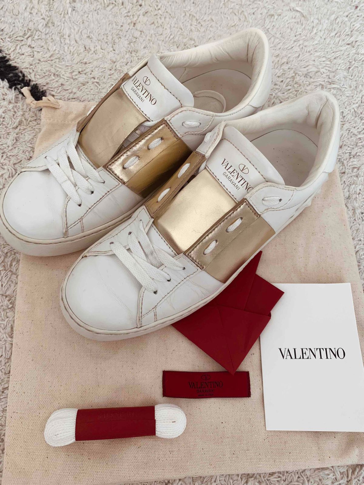 valentino rose gold sneakers