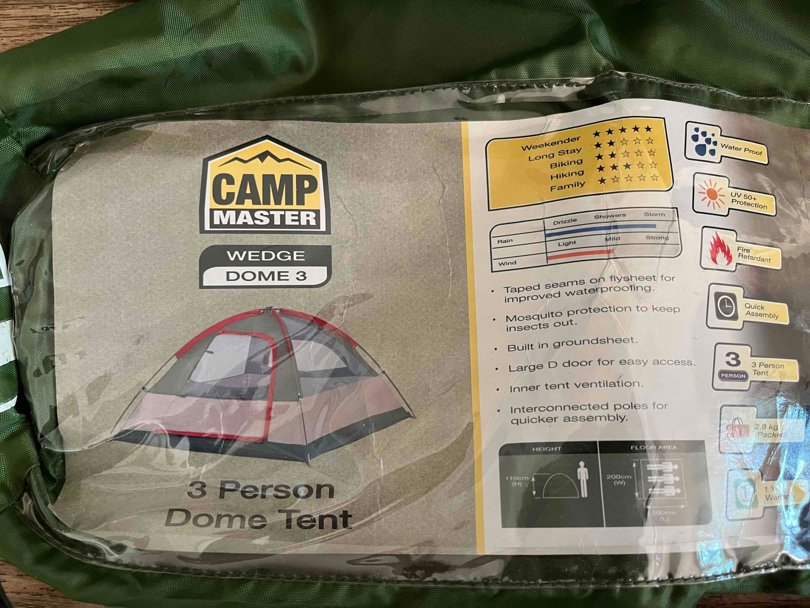 Sports Leisure Campmaster Wedge Dome 3 sleeper tent fo Yaga SA