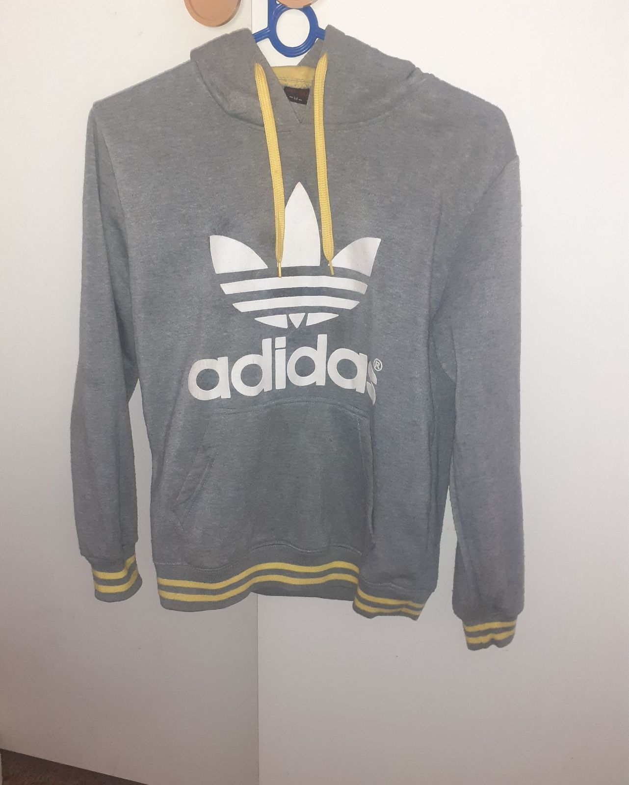 Women Adidas Hoodie Grey and Yellow Suitab Yaga SA