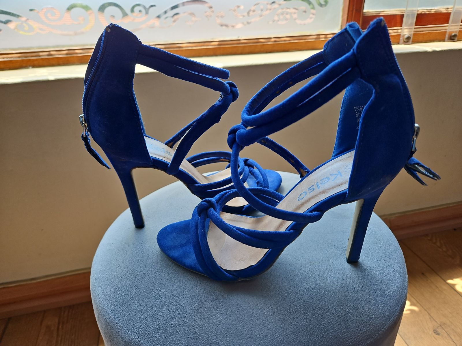 Electric blue strappy on sale heels