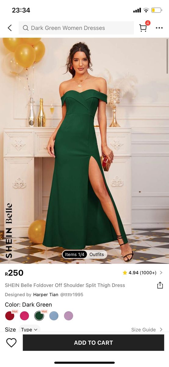 Shein Green Dress Size M