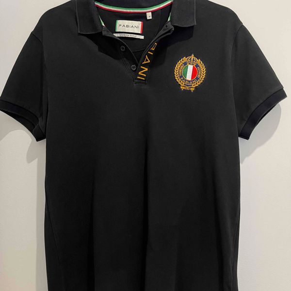 Fabiani golf shirt this is one of the series of shirts gifted to my husband. Barely worn. Great co