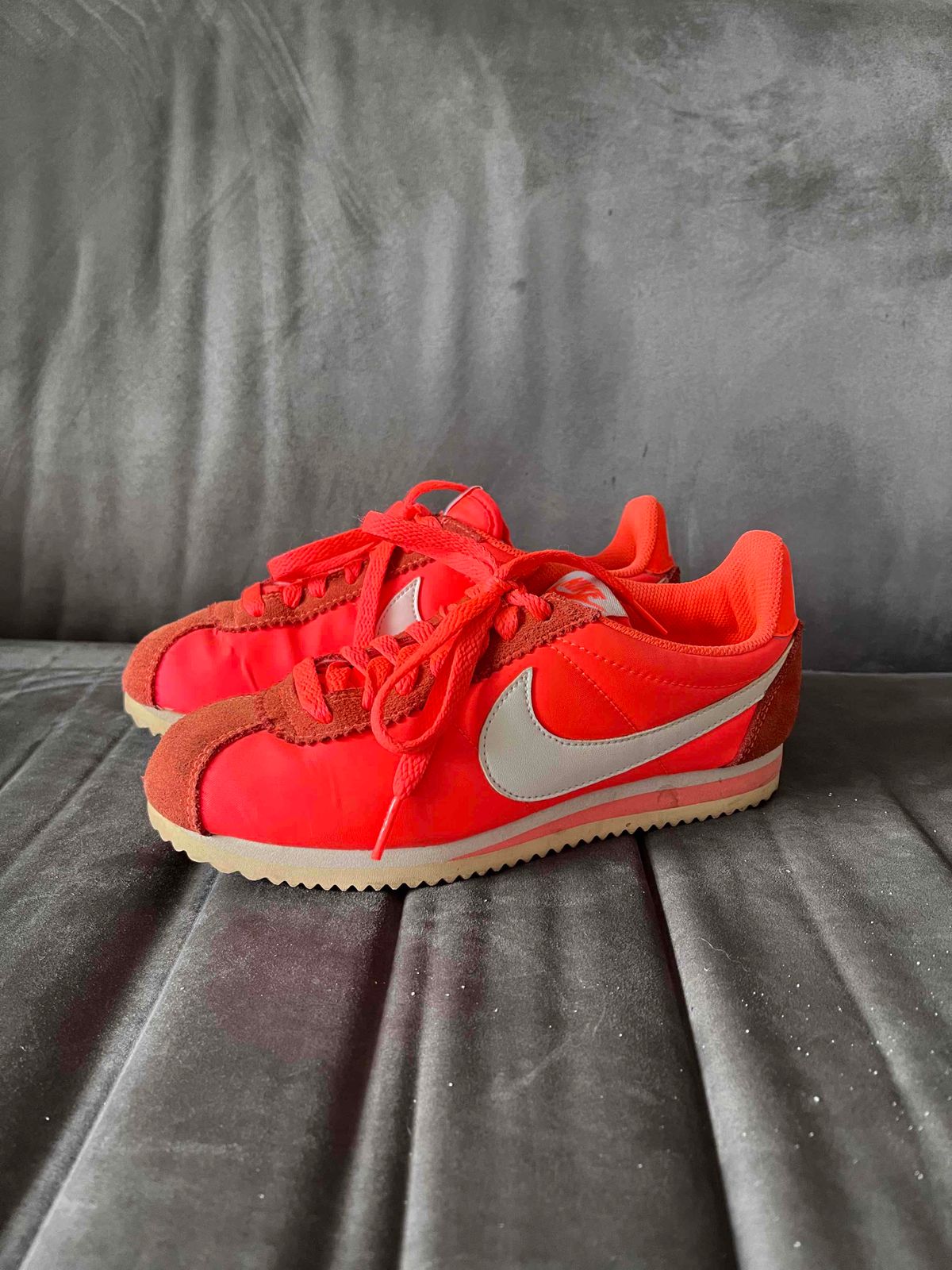 nike cortez neon orange