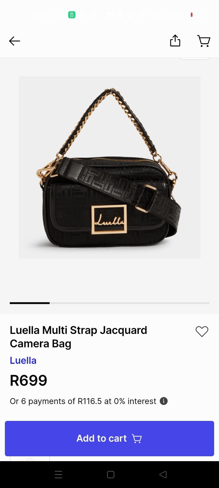 Women | Luella multi strap jacquard camera bag | YAGA